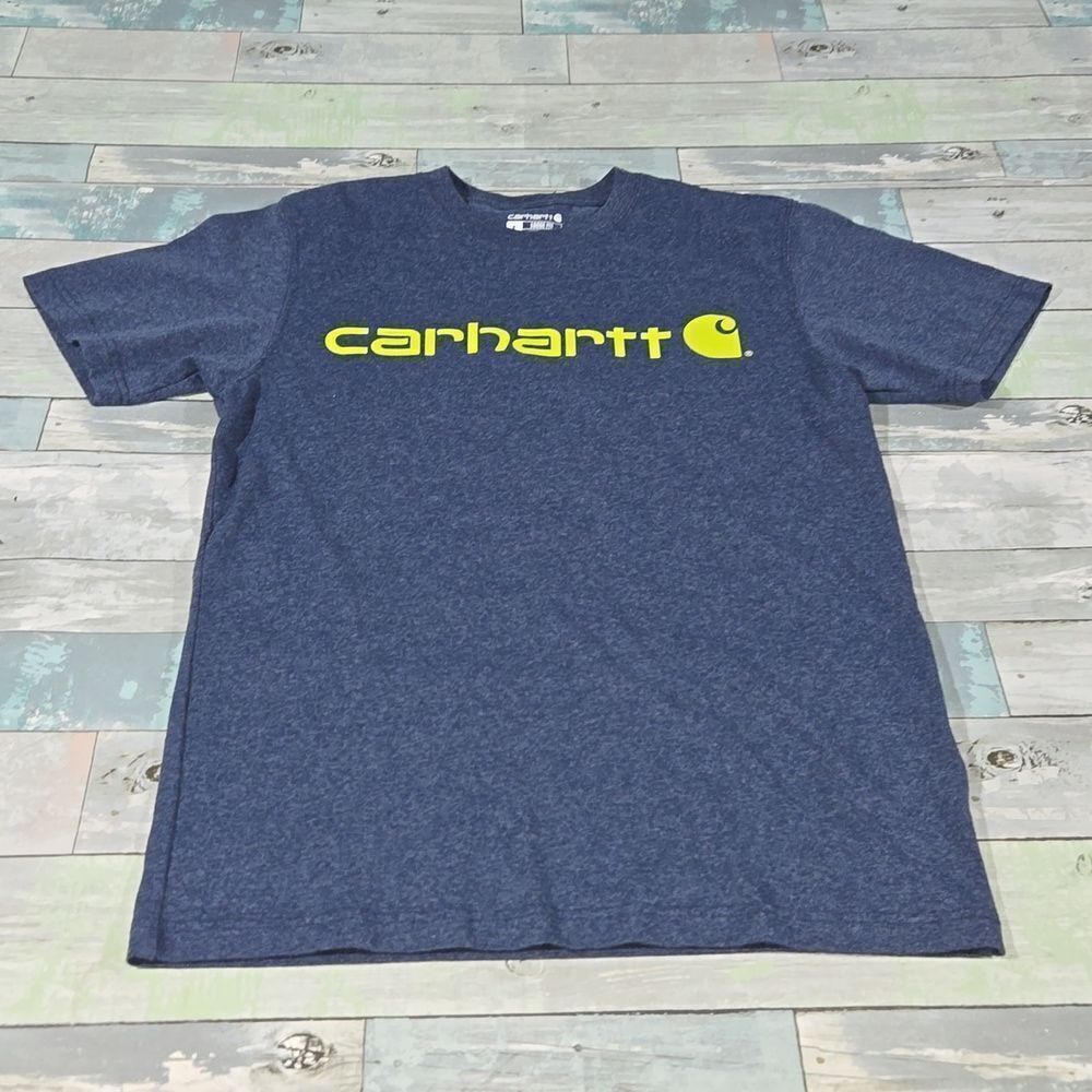 Carhartt Loose Fit T-Shirt Blue/Neon Green